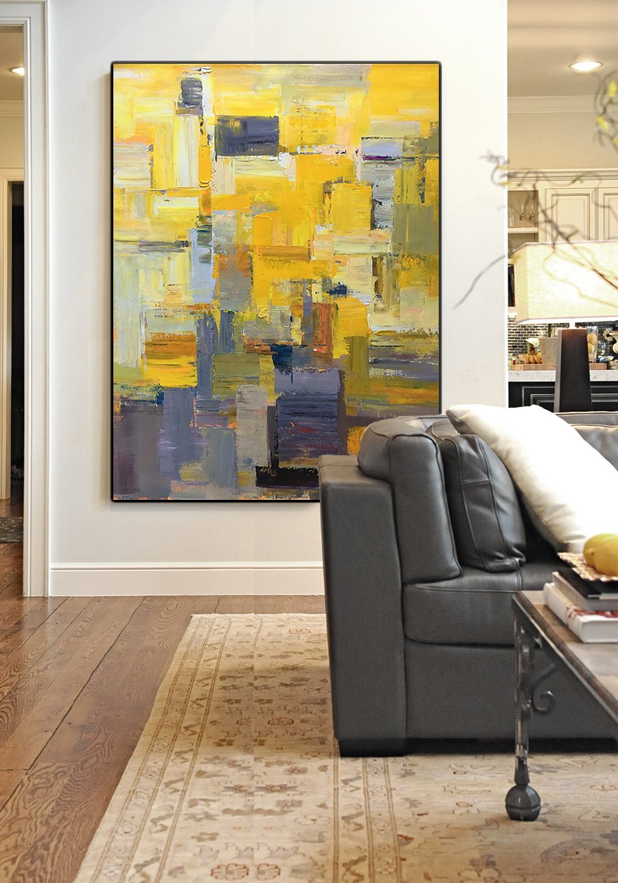 Palette Knife Contemporary Art #L52B - Click Image to Close